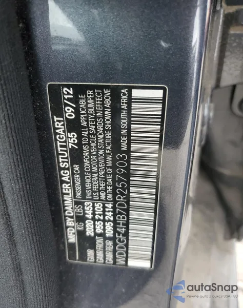 2013 Mercedes-Benz C 250 из США, поврежденный, VIN WDDGF4HB7DR257903